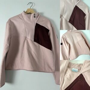 Columbia Lodge Hybrid‎ Pullover Pink Burgundy Women's Size Medium